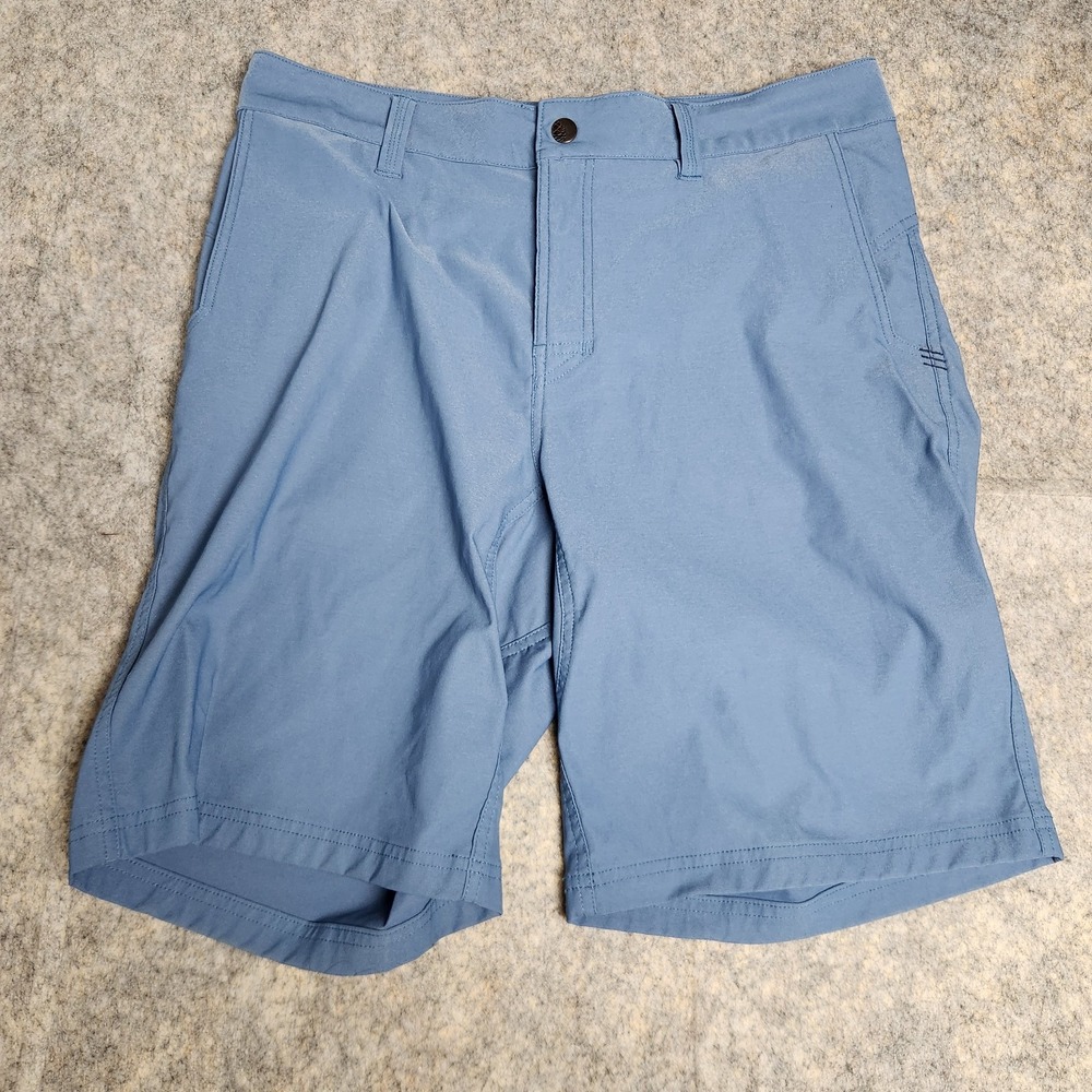 Stio Coburn Shorts Men 34 W 10 I Blue Stretch Performance Gusseted Gorpcore Hike
